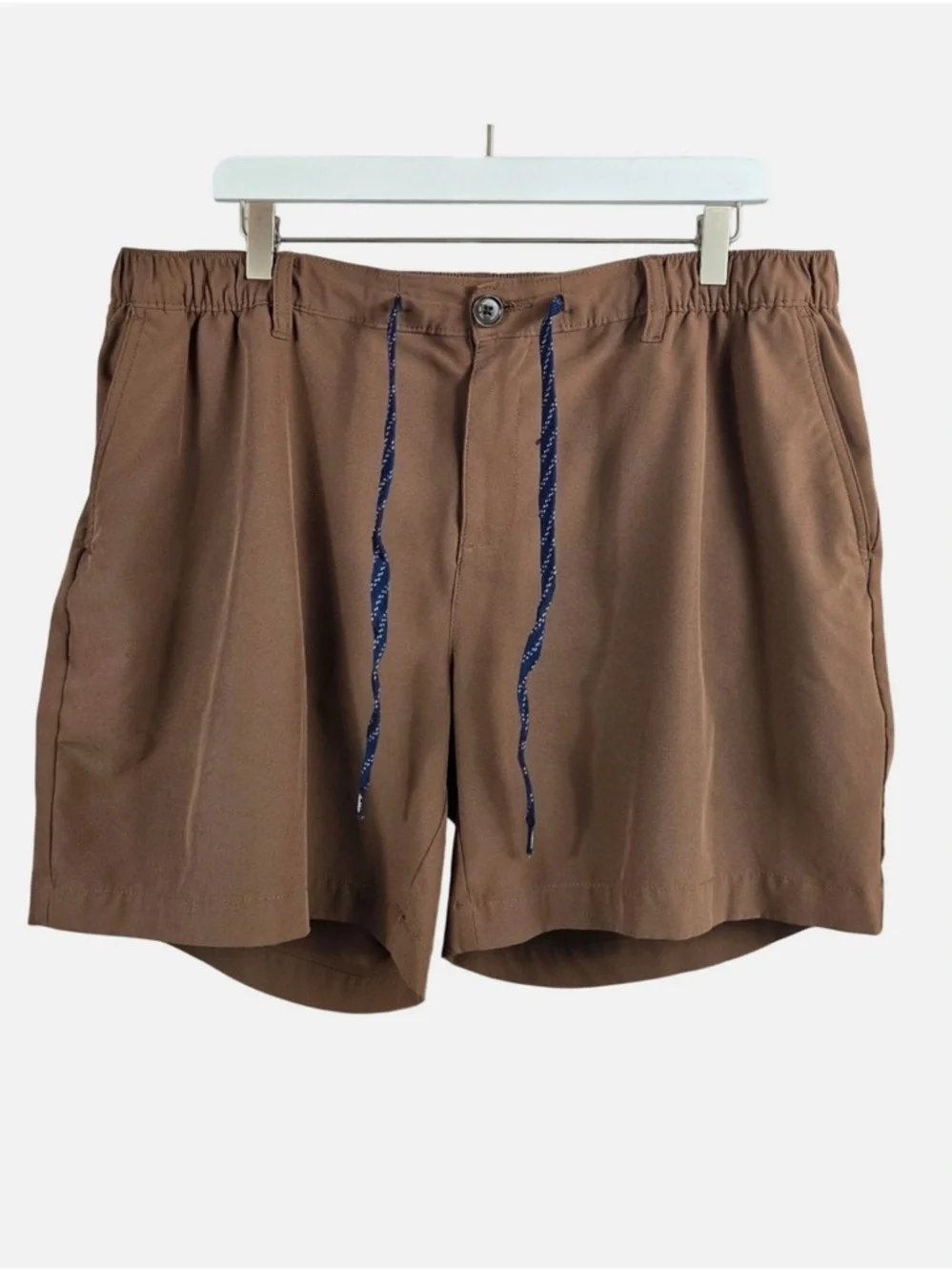 chubbies Everywhere Brown Hybrid Shorts with Navy Drawstring - Picture 1 of 9